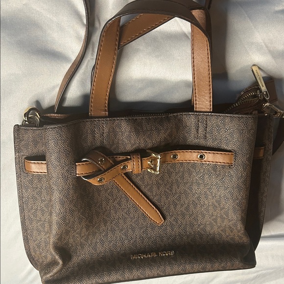 Michael Kors Brown Satchel with Gold Accents - Picture 1 of 6
